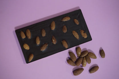 Healthy organic Naturally Date Sweetened chocolate sweetened with fruit No Sugar Added chocolate no refined sugar date sugar low sugar chocolate near me High Fiber dates almonds almond chocolate dark chocolate gut friendly clean ingredients