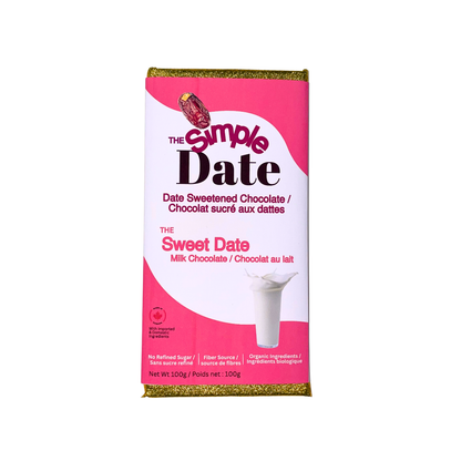 Healthy organic Naturally Date Sweetened chocolate sweetened with fruit milk chocolate No Sugar Added chocolate no refined sugar date sugar low sugar chocolate near me High Fiber dates chocolate dark chocolate gut friendly microbiome  chocolate clean ingredients