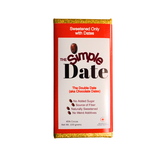 The Double Date - Date Sweetened Chocolate with Chunks of Date