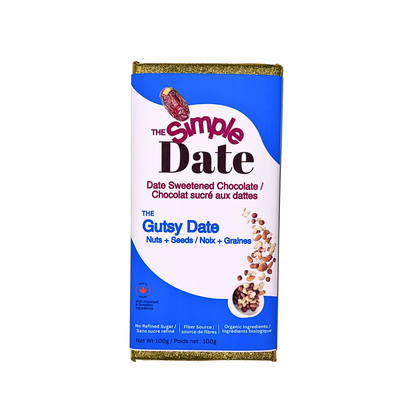 Healthy organic Naturally Date Sweetened chocolate sweetened with fruit No Sugar Added chocolate no refined sugar date sugar low sugar chocolate near me High Fiber dates almond pistachio chia seed flax seed hemp seed sunflower seed pumpkin seed chocolate dark chocolate gut friendly microbiome menopause perimenopause chocolate clean ingredients