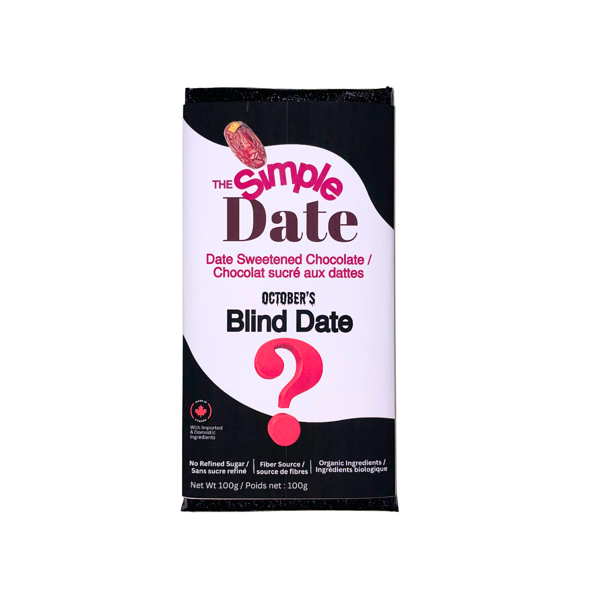 Healthy organic Naturally Date Sweetened chocolate sweetened with fruit mystery chocolate No Sugar Added chocolate no refined sugar date sugar low sugar chocolate near me High Fiber dates chocolate dark chocolate gut friendly microbiome  chocolate clean ingredients