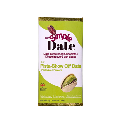 Healthy organic Naturally Date Sweetened No Sugar Added chocolate no refined sugar date sugar low sugar chocolate near me High Fiber pistachios gut friendly 
